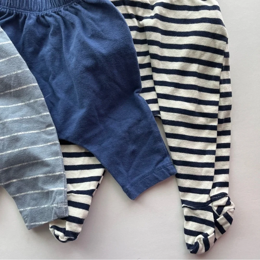 Old Navy • Baby 0-3 Month 3 Pack Casual Pants Navy Grey